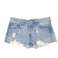 Womens Blue Levis 501 Jorts Hot Pants Disressed Denim Shorts