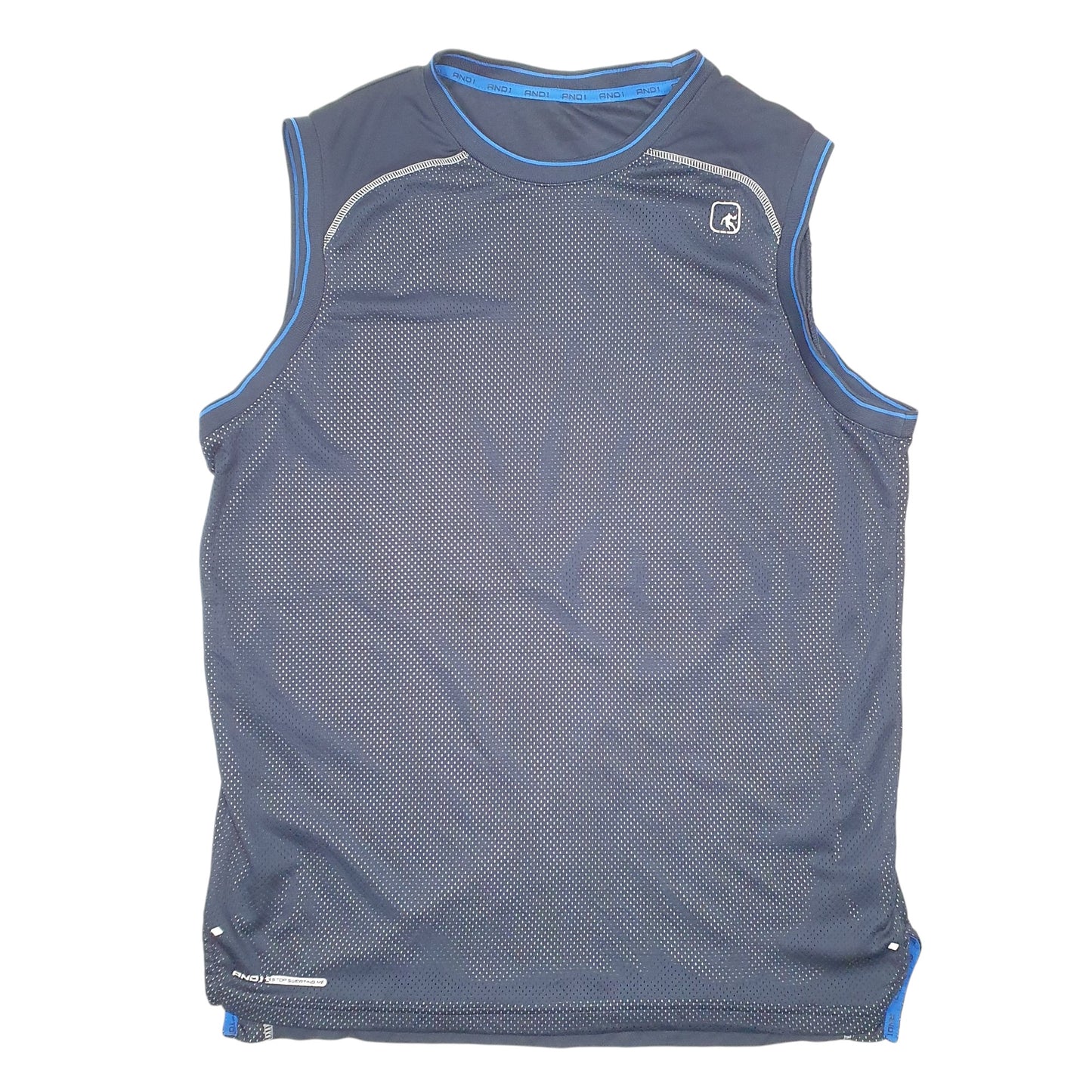Mens Navy And 1 Basketball Jersey Vest Active Short Sleeve T Shirt