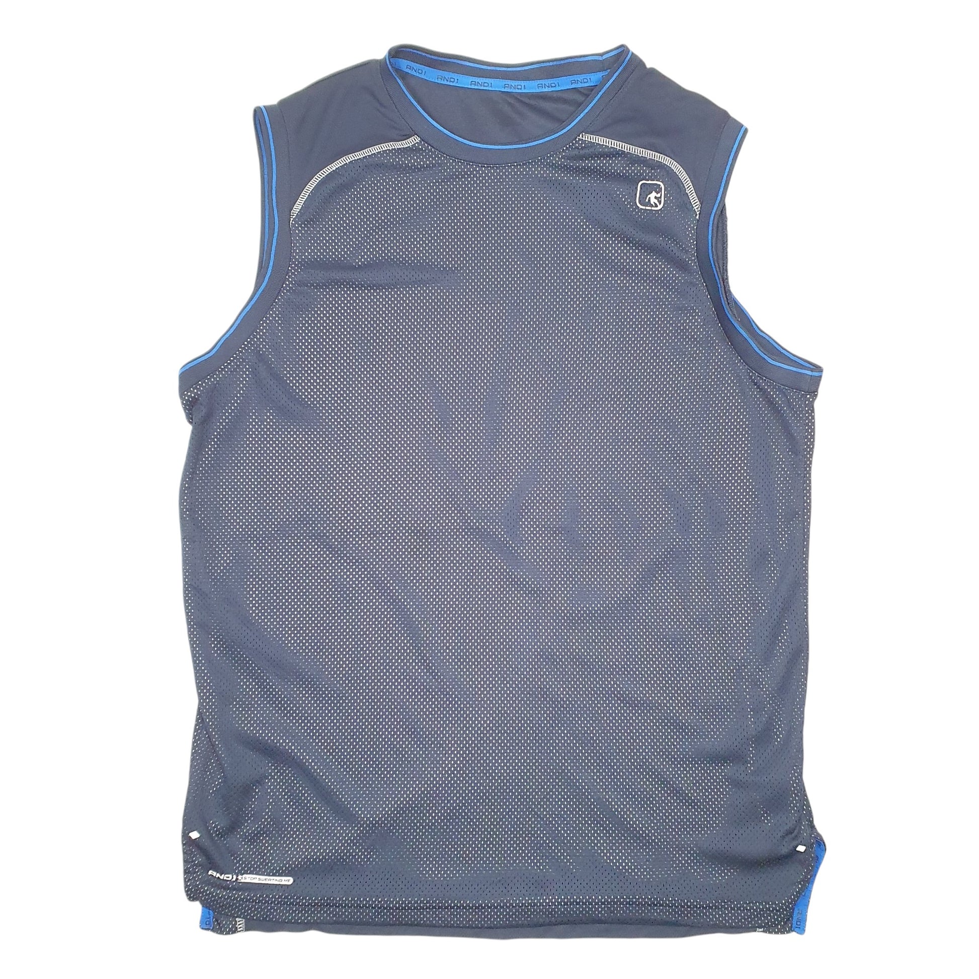 Mens Navy And 1 Basketball Jersey Vest Active Short Sleeve T Shirt