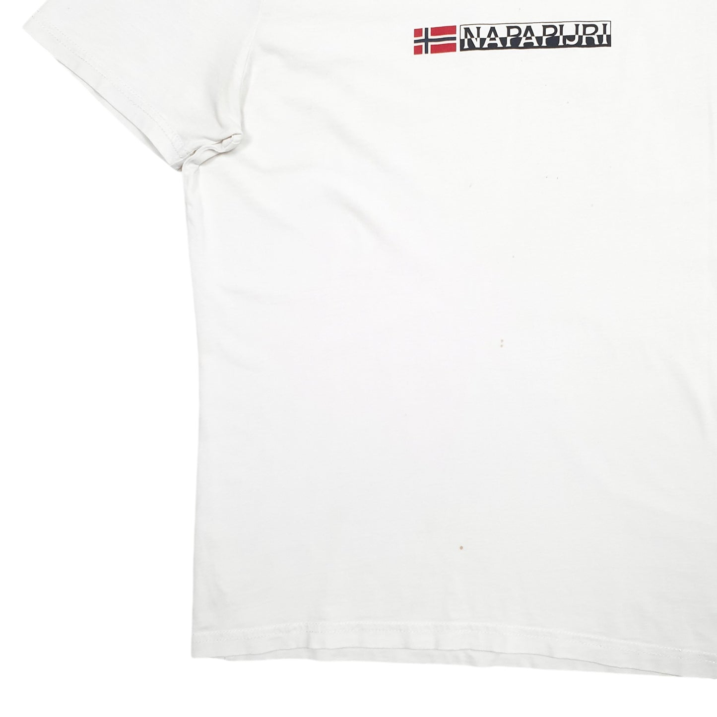 Mens White Napapijri Spellout Short Sleeve T Shirt