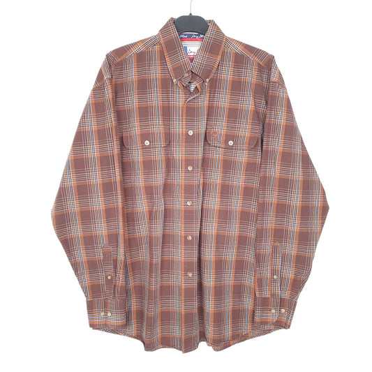 Mens Brown Wrangler Cowboy Collection Long Sleeve Shirt