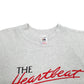 Mens Grey Fruit Of The Loom The Heartbeat Of America Spellout Crewneck Jumper