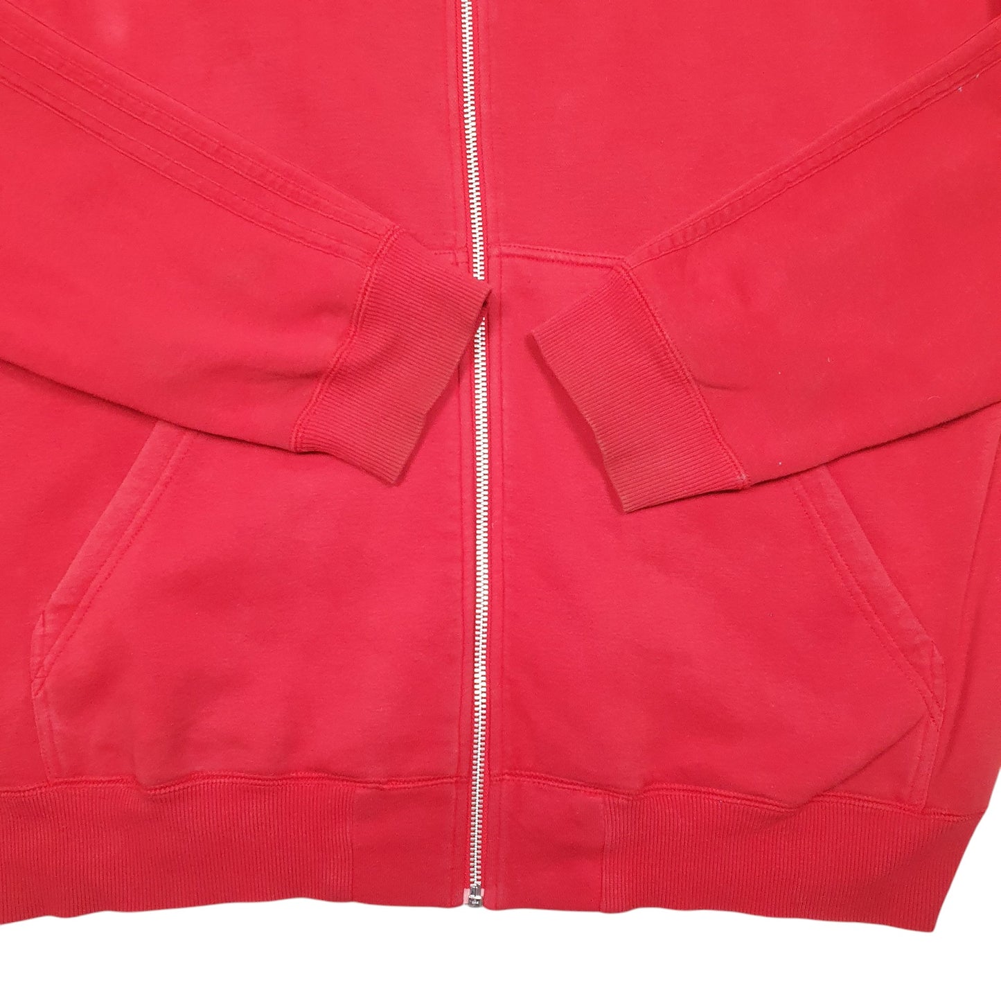 Mens Red Adidas Hoodie Full Zip Jumper