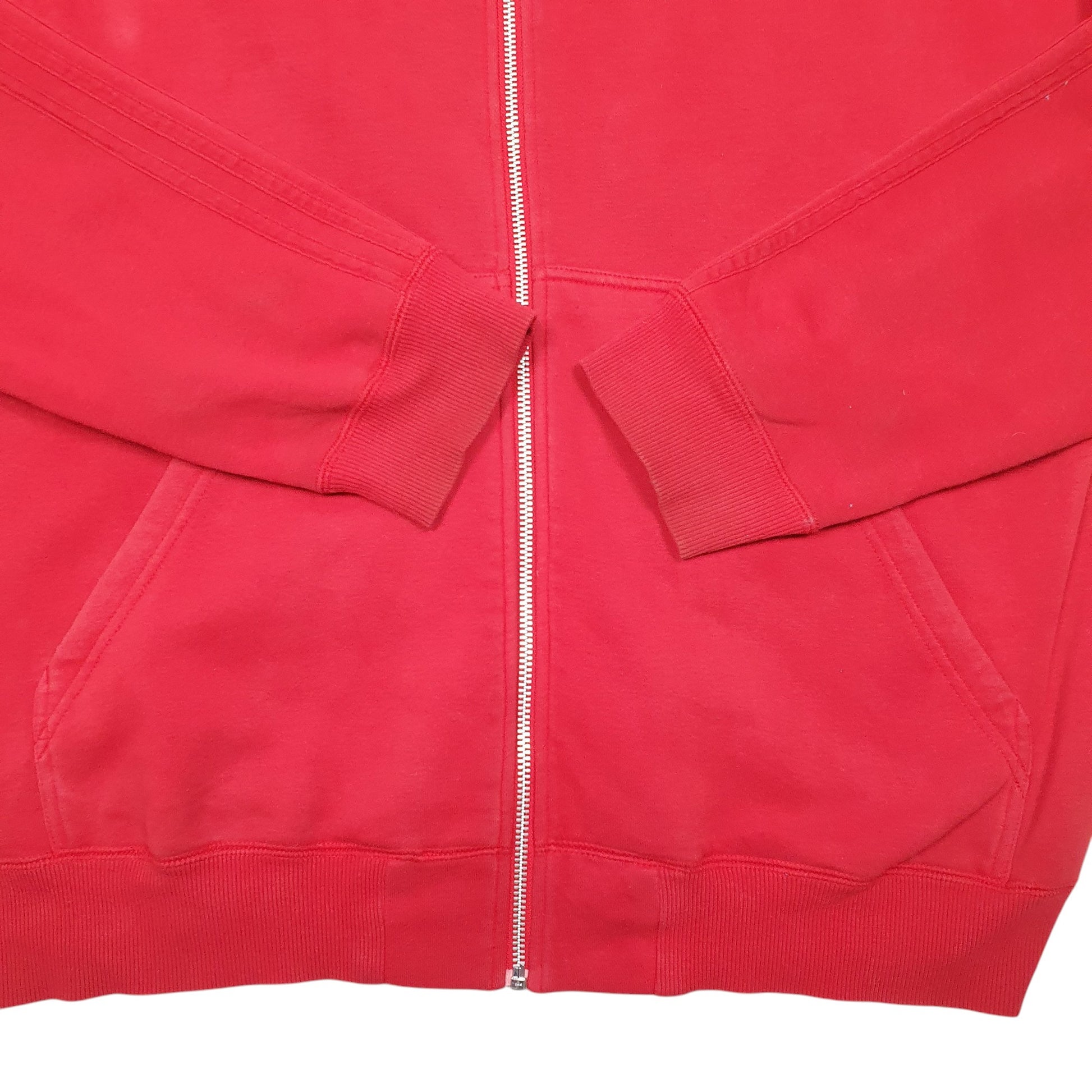 Mens Red Adidas Hoodie Full Zip Jumper