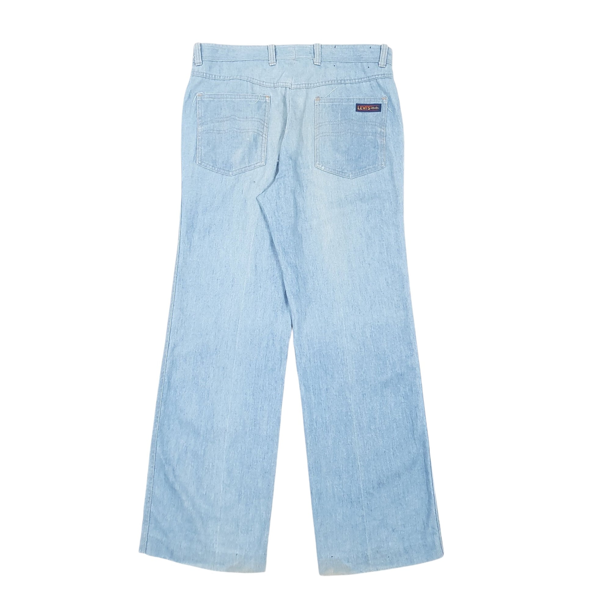 Mens Blue Levis Vintage 1970s Chino Trousers