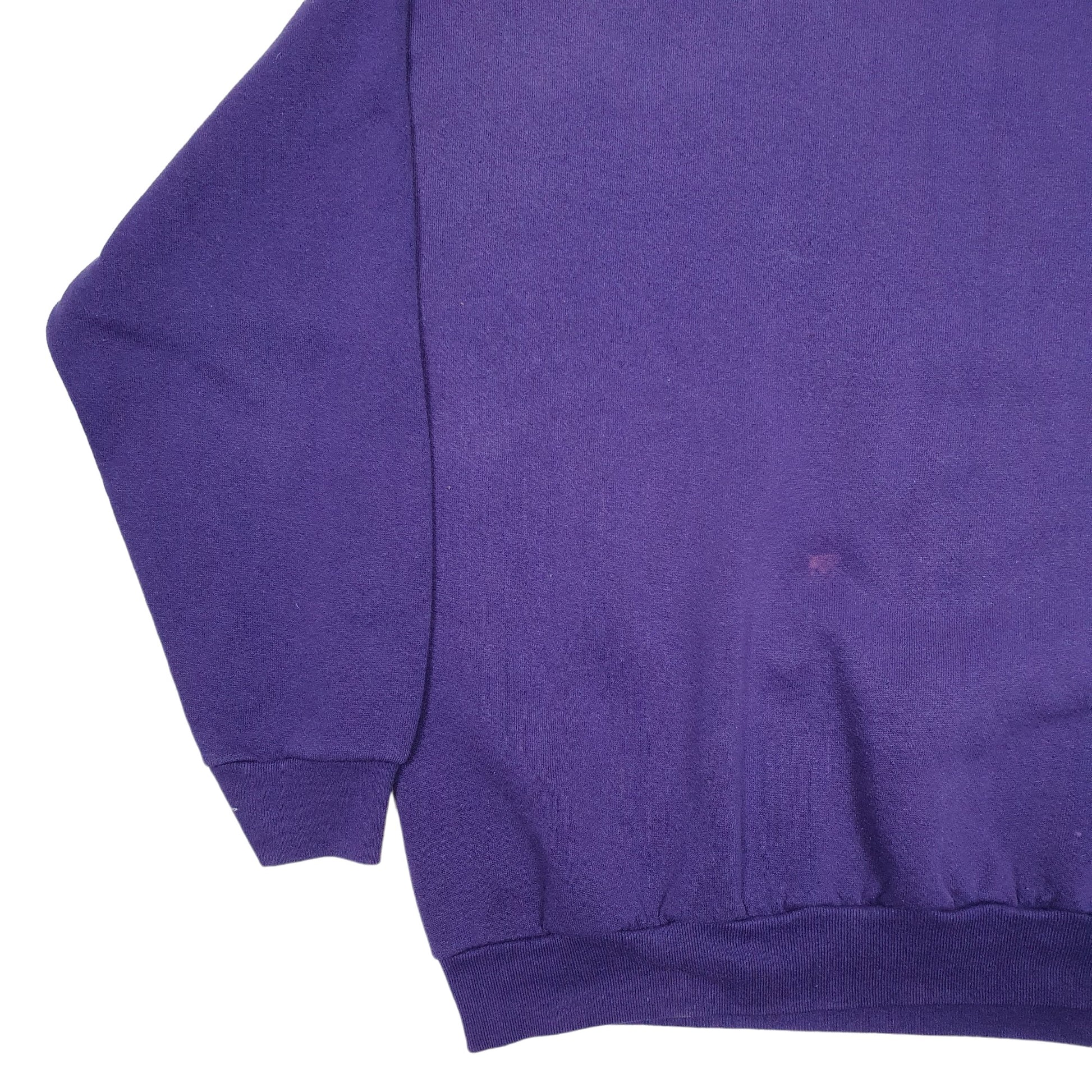 Mens Purple Tultex Vintage Crewneck Jumper