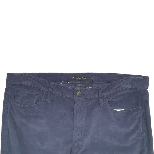 Womens Navy Calvin Klein  Corduroy Trousers