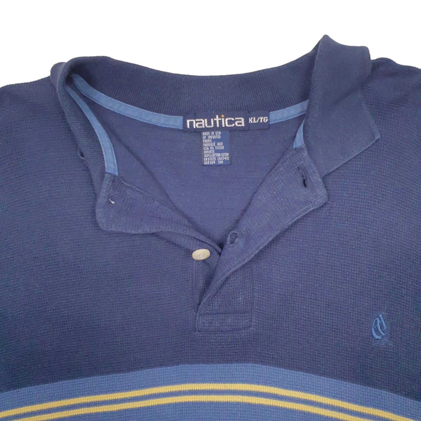 Mens Navy Nautica Knit Quarter Zip Jumper