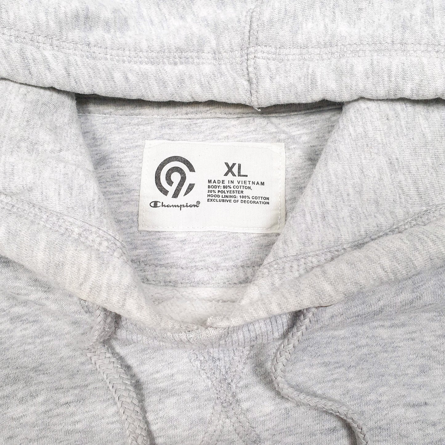 Mens Grey Champion C9 Hoodie Jumper