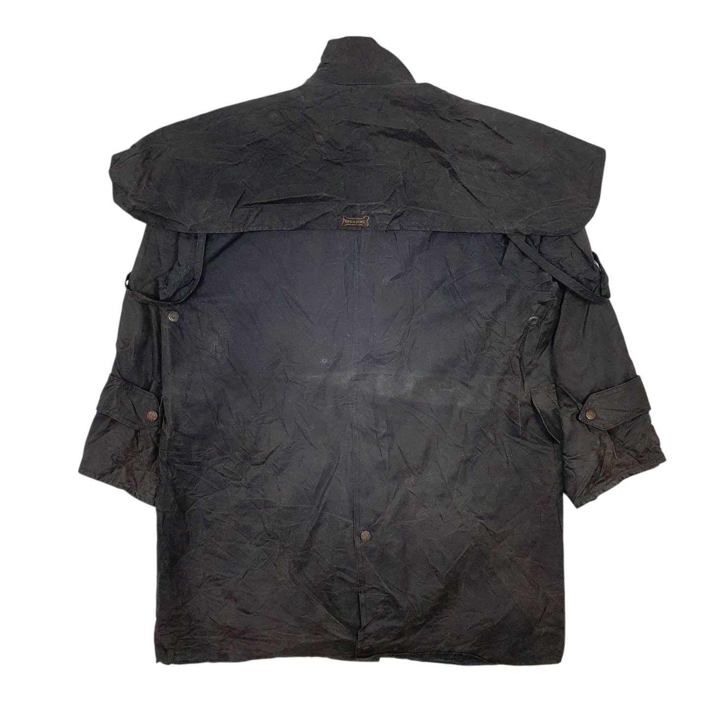 Mens Green Driza-Bone Vintage Smock  Coat