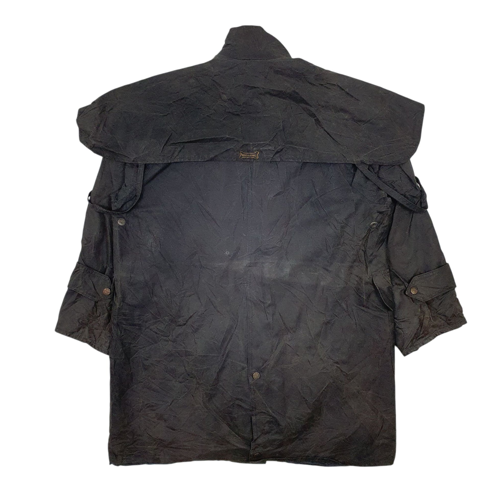 Mens Green Driza-Bone Vintage Smock  Coat