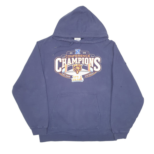 Mens Navy Reebok Chicago Bears Superbowl 2006 Vintage Hoodie Jumper