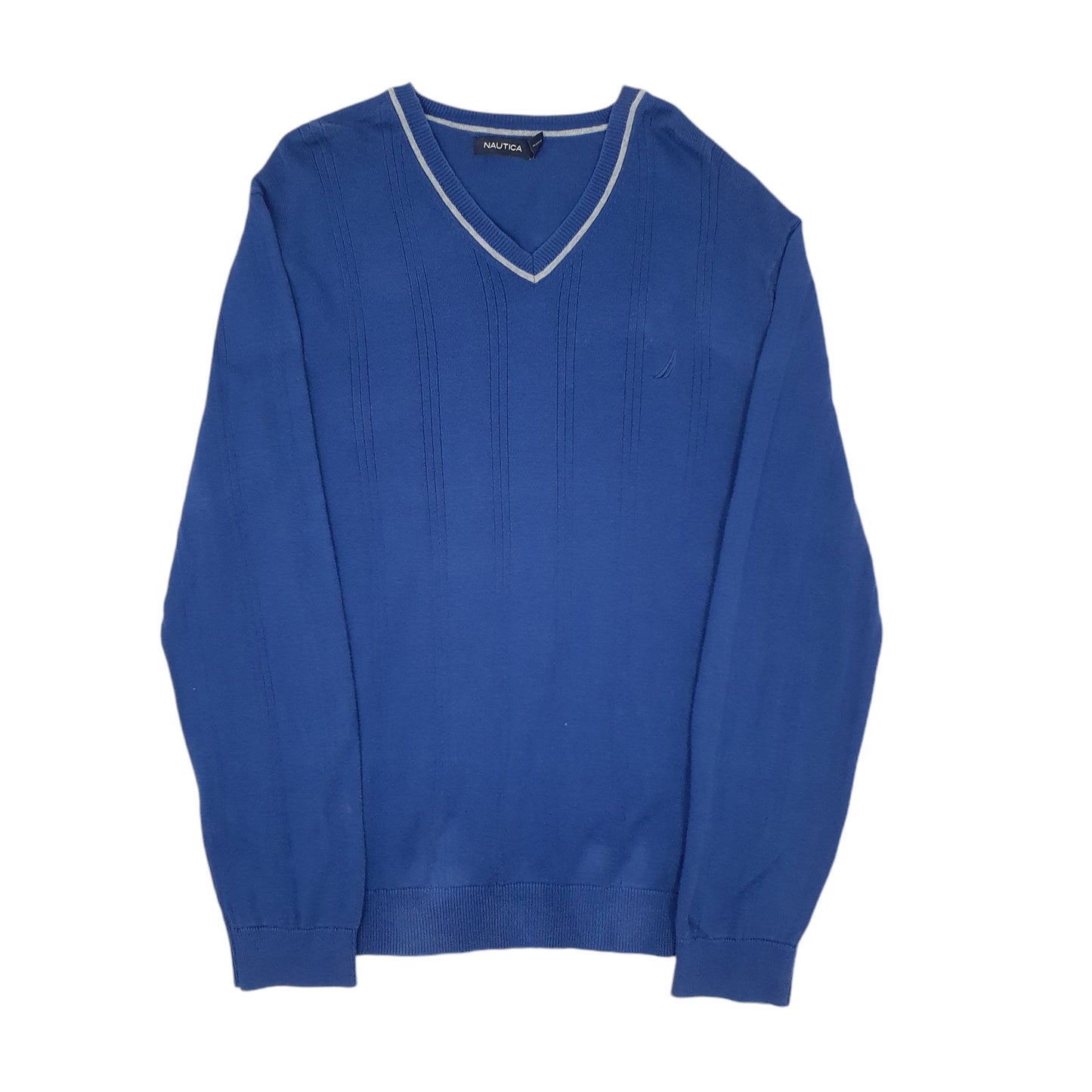 Mens Blue Nautica Knitwear Crewneck Jumper