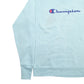 Womens Blue Champion Spellout Crewneck Jumper