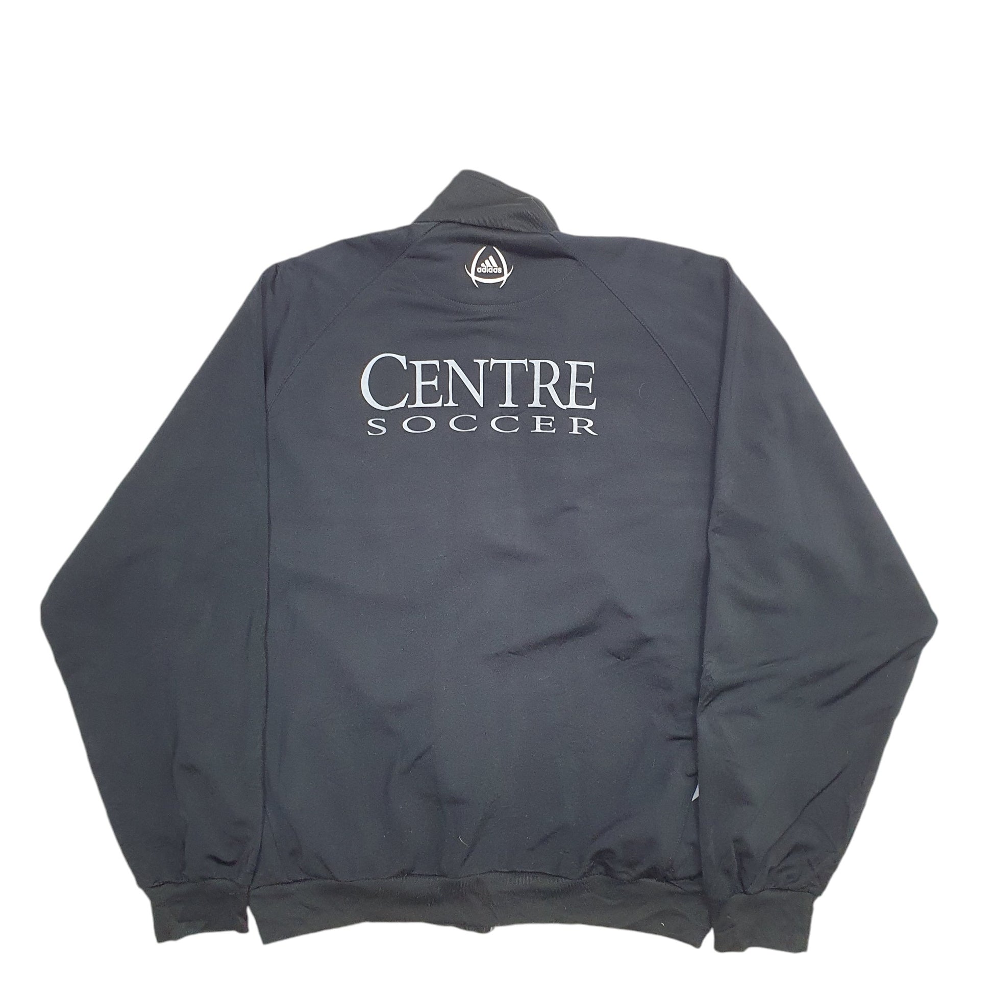 Mens Black Adidas Track Top Sport Full Zip Jumper