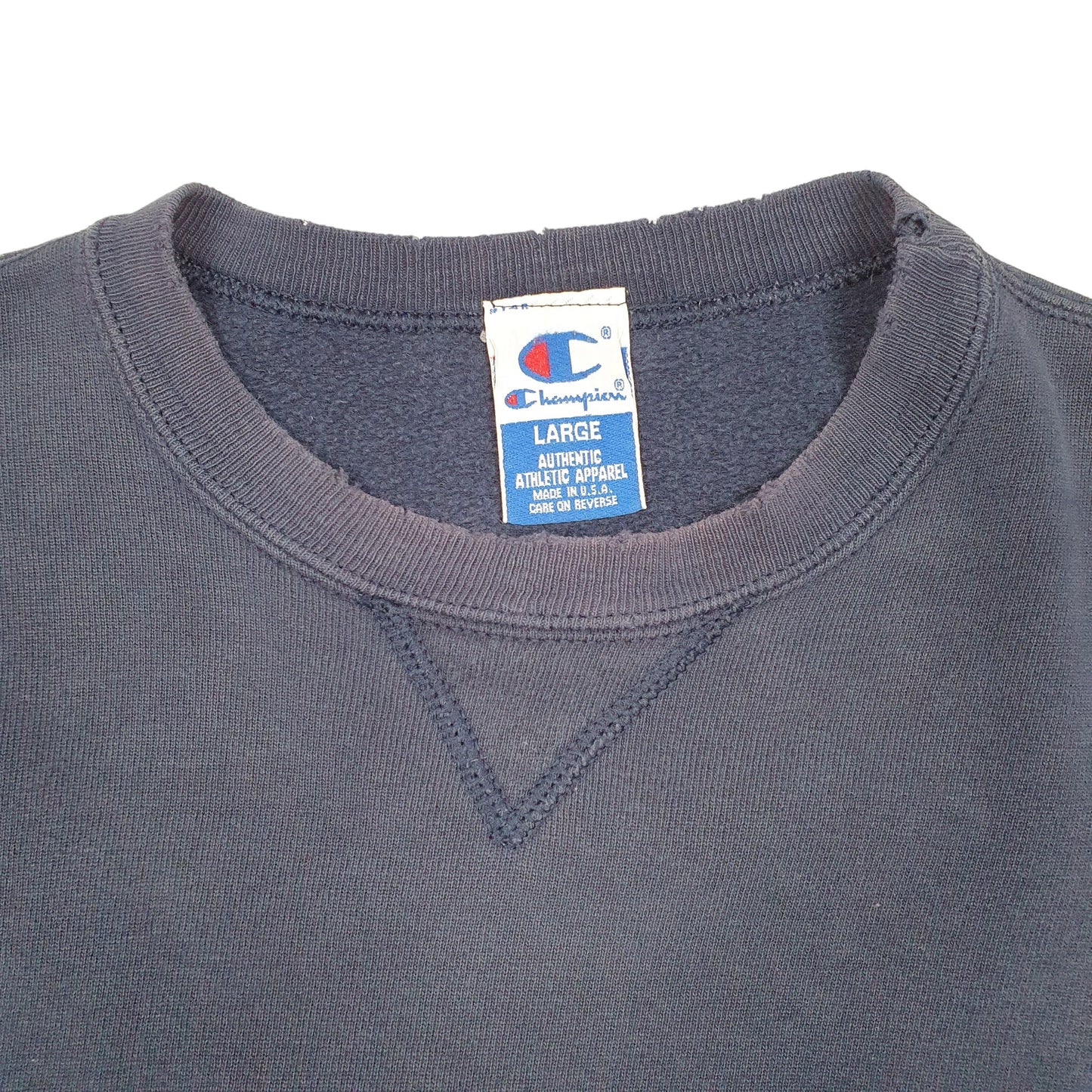 Mens Navy Champion Vintage 90s Made In USA 80s Crewneck Jumper