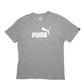Mens Grey Puma Spellout Short Sleeve T Shirt