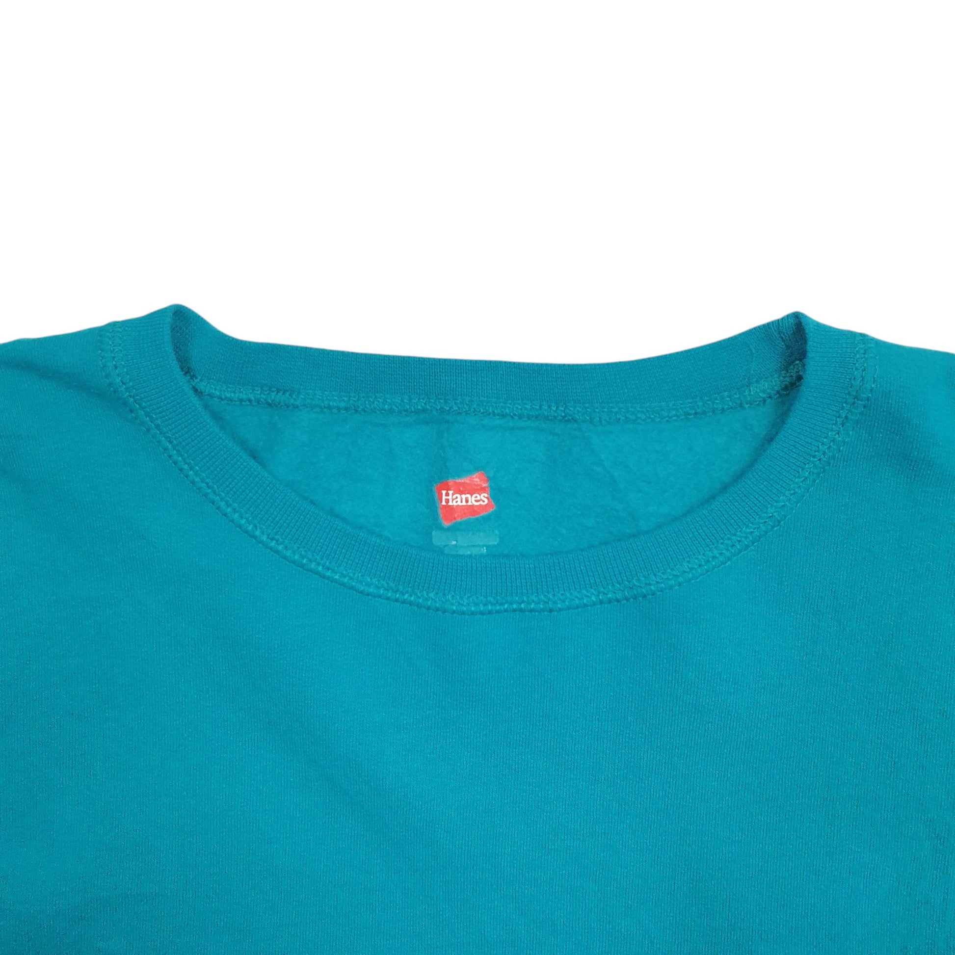Womens Turquoise Hanes  Crewneck Jumper
