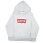 Mens Grey Levis Spellout Hoodie Jumper