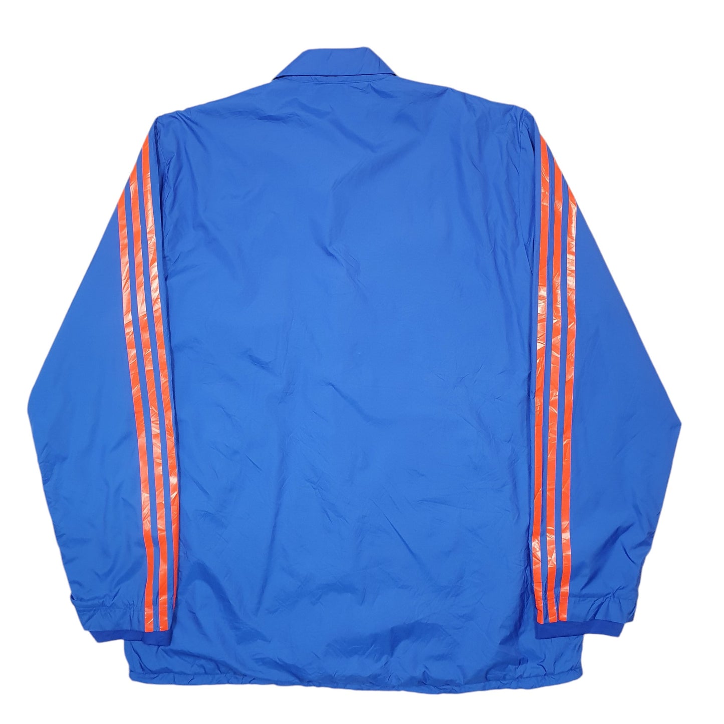 Mens Blue Adidas SCLSU Football Spellout  Coat