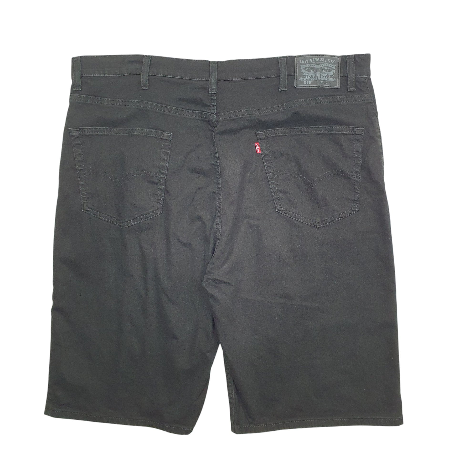 Mens Black Levis 569 Chino Shorts