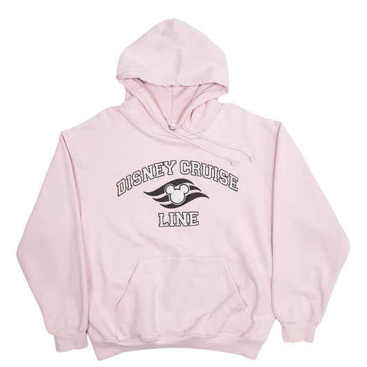 Mens Pink Disney Disney Cruise Line Spellout Hoodie Jumper