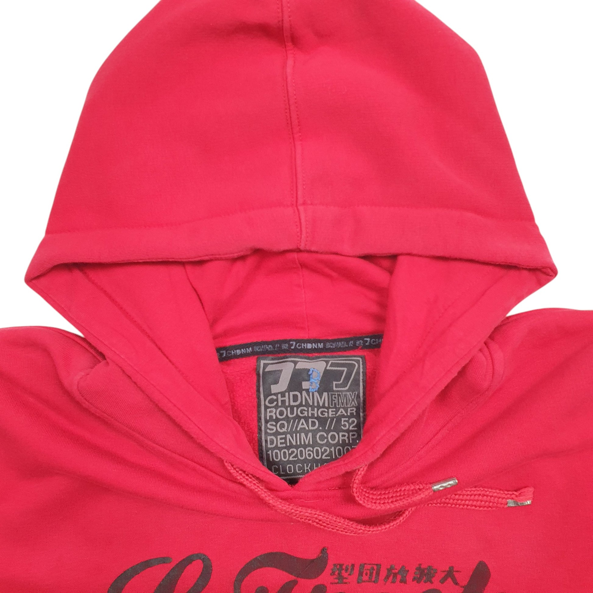 Mens Red Unbranded Spellout Hoodie Jumper