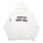 Mens White Champion Positive Vibes Only Hoodie Jumper
