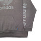 Mens Grey Adidas Spellout Hoodie Jumper