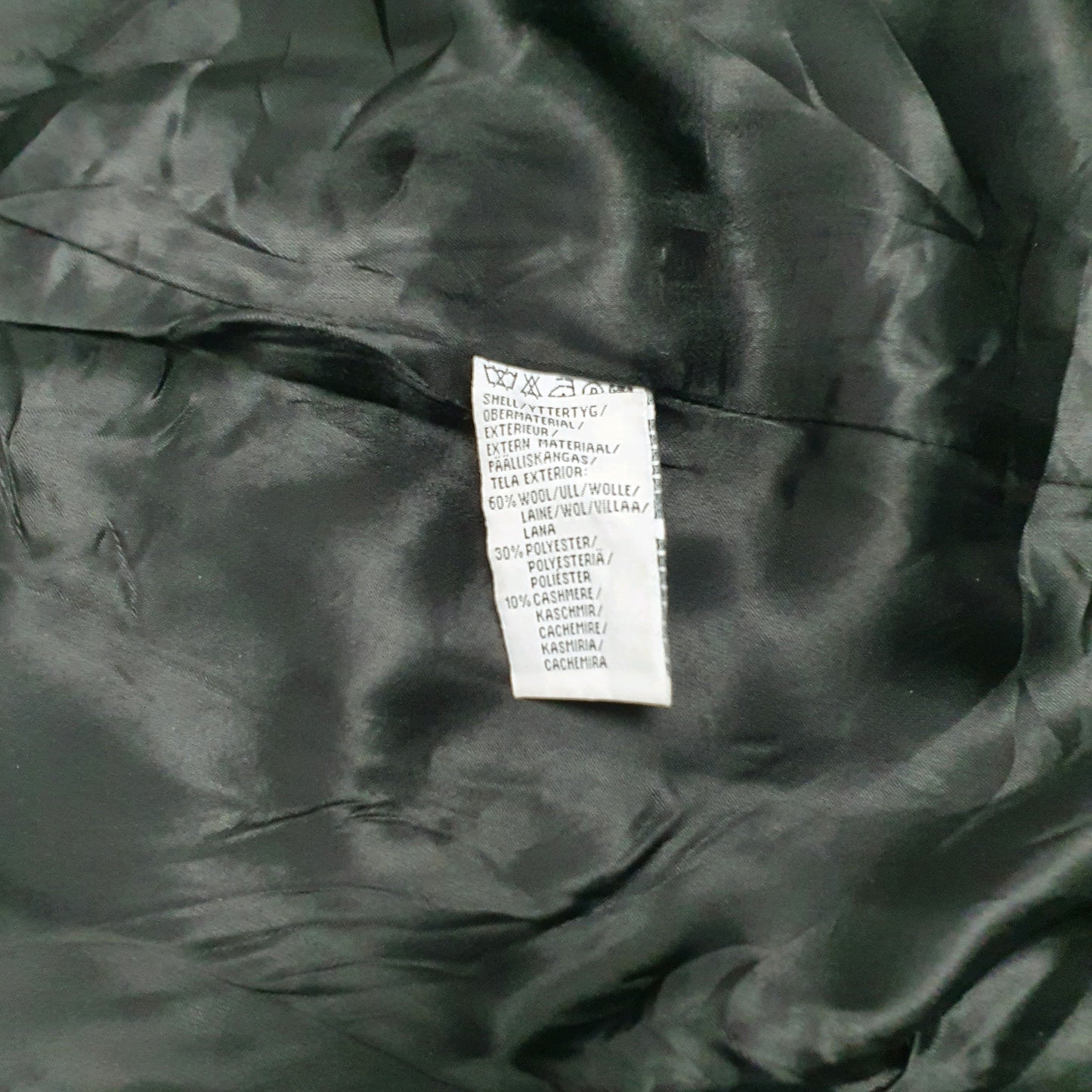 Womens Black Hennes Trench Longlined Cashmere Hoodie Coat