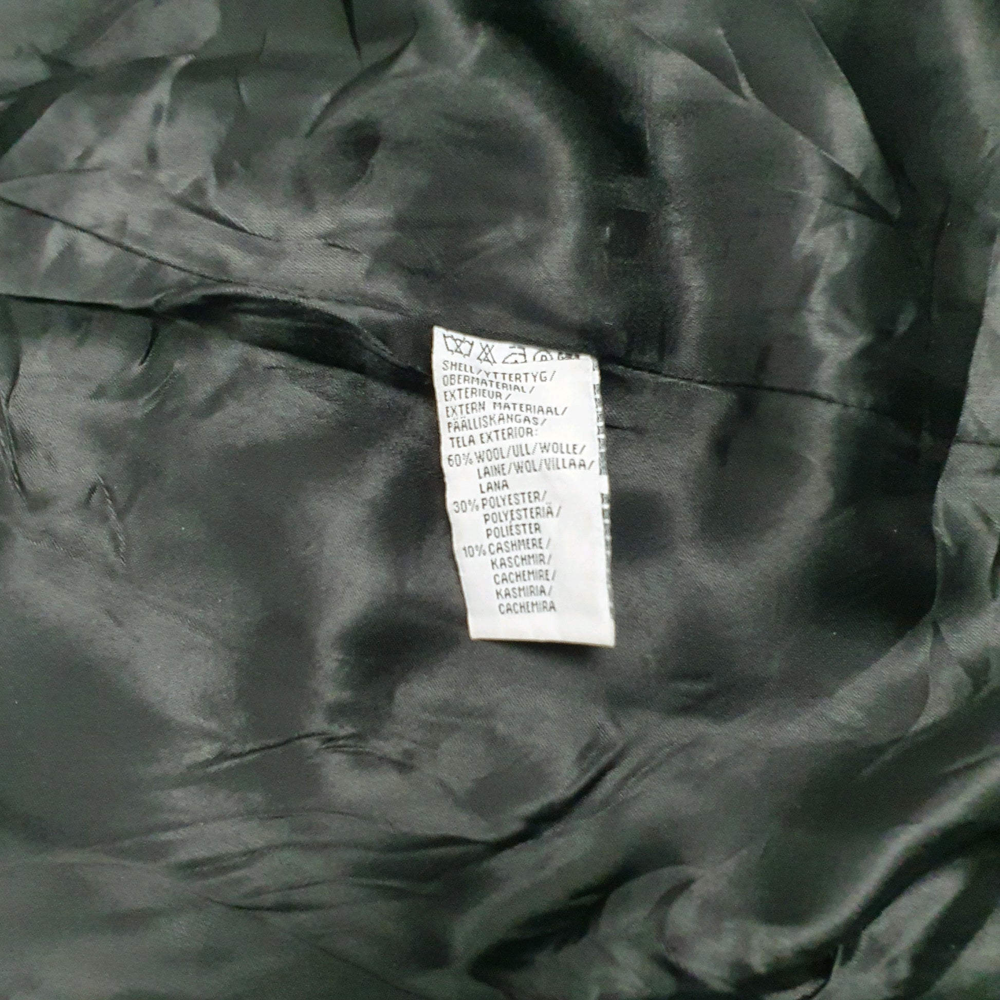 Womens Black Hennes Trench Longlined Cashmere Hoodie Coat