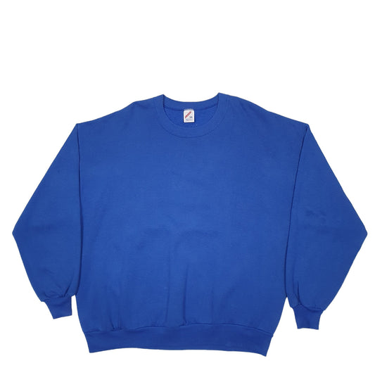 Mens Blue Jerzees Made In USA Vintage Crewneck Jumper