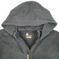 Mens Black Carhartt Workwear Hoodie Tall Rain Defender Quarter Zip Jumper