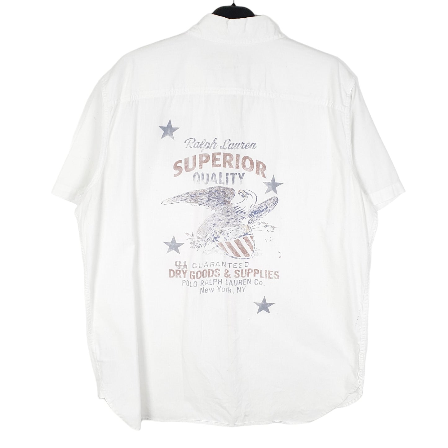 Mens White Polo Ralph Lauren USA Eagle Short Sleeve Shirt