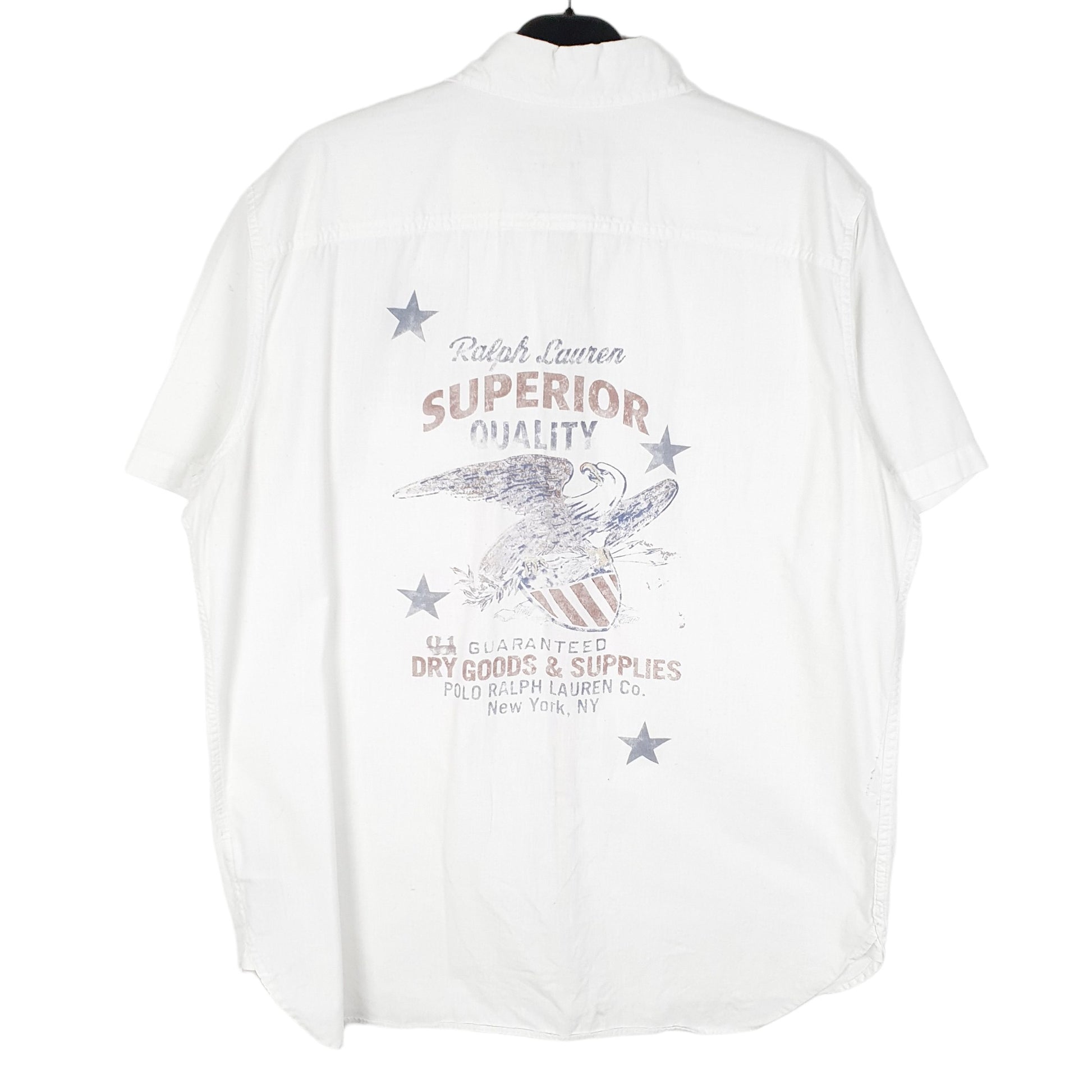 Mens White Polo Ralph Lauren USA Eagle Short Sleeve Shirt