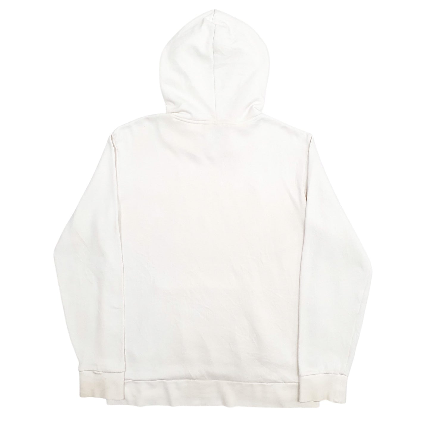 Mens White Adidas Spellout Hoodie Jumper