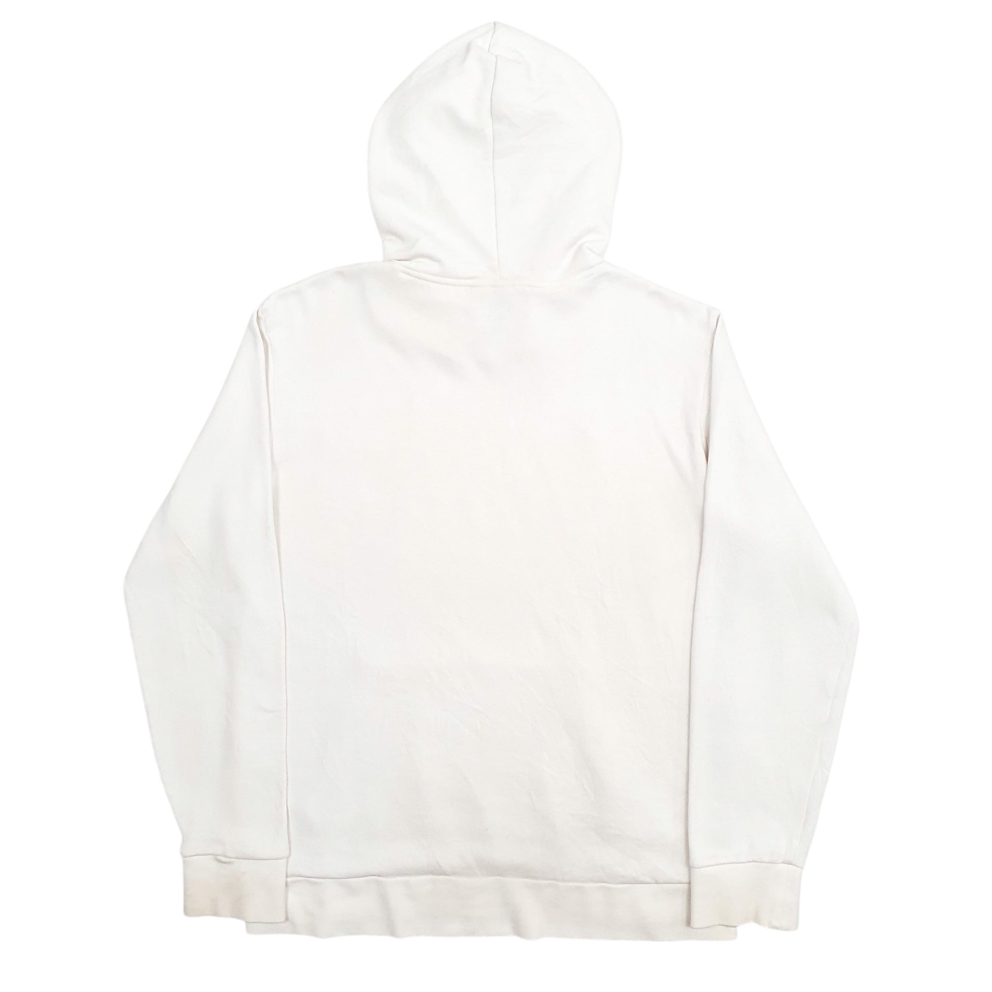 Mens White Adidas Spellout Hoodie Jumper