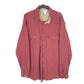 Mens Red L.L.Bean Herringbone Twill HBT Overshirt Shacket Long Sleeve Shirt
