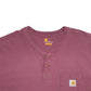 Mens Burgundy Carhartt Pocket Short Sleeve T Shirt