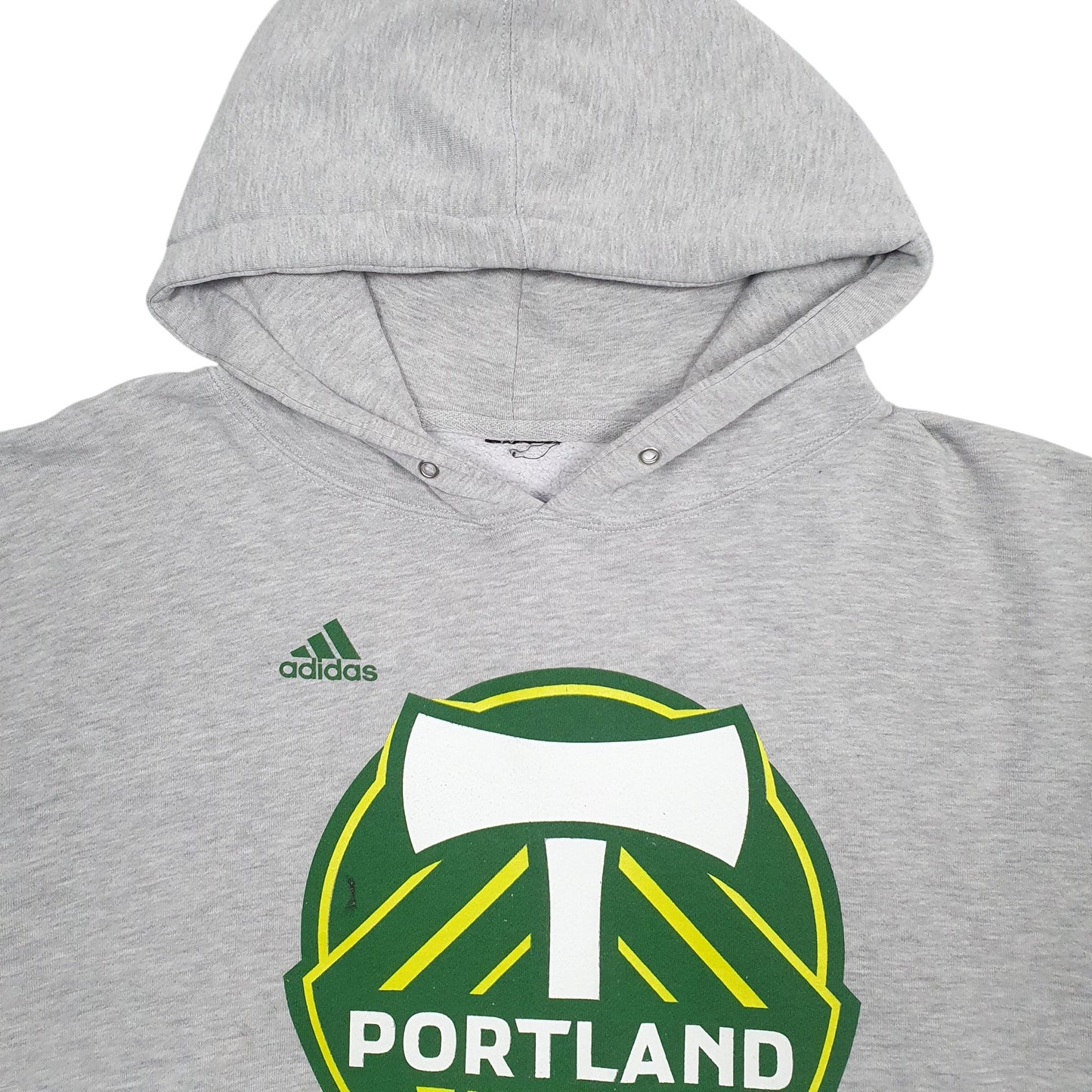 Mens Grey Adidas Portland Timbers Hoodie Jumper