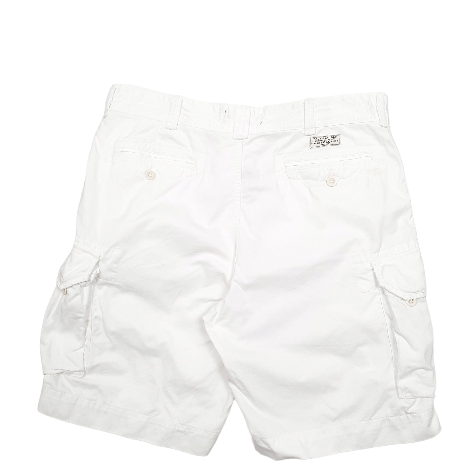 Mens White Polo Ralph Lauren  Cargo Shorts