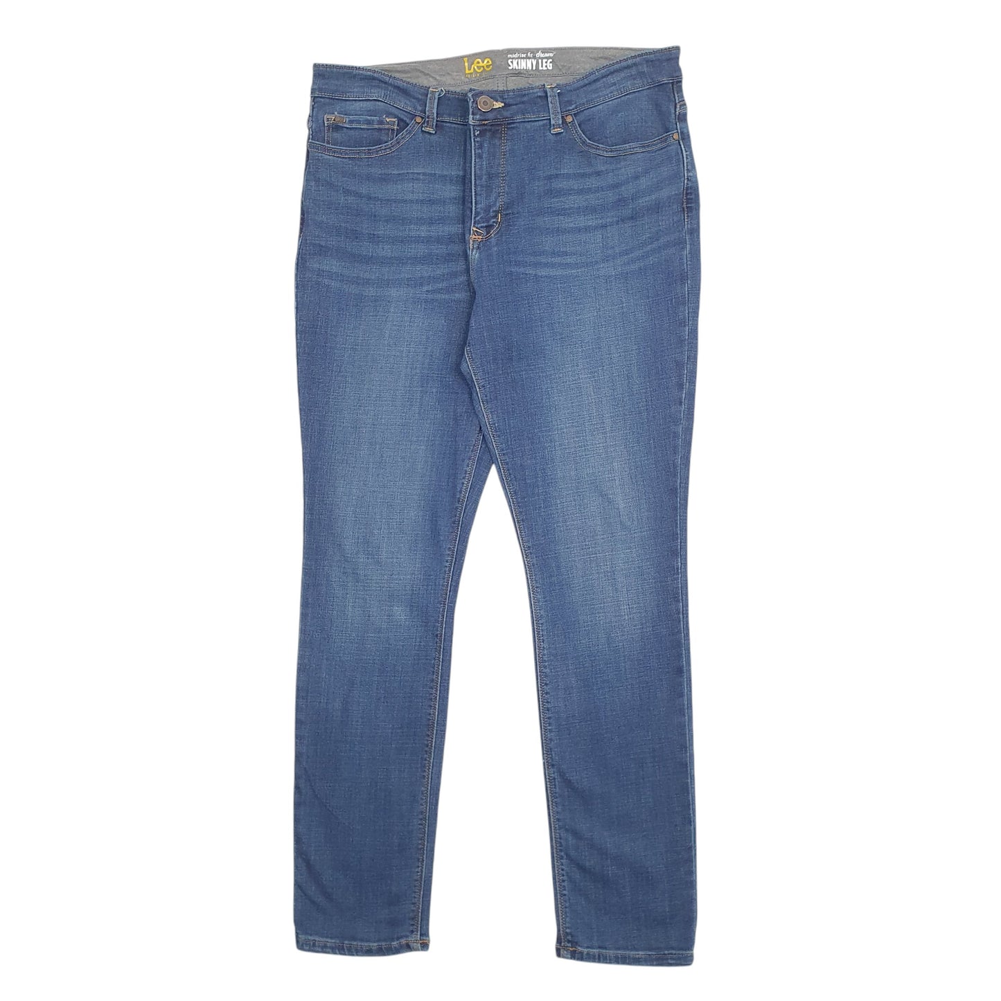 Womens Blue Lee Midrise Stretch Fit Casual JeansW36 L30