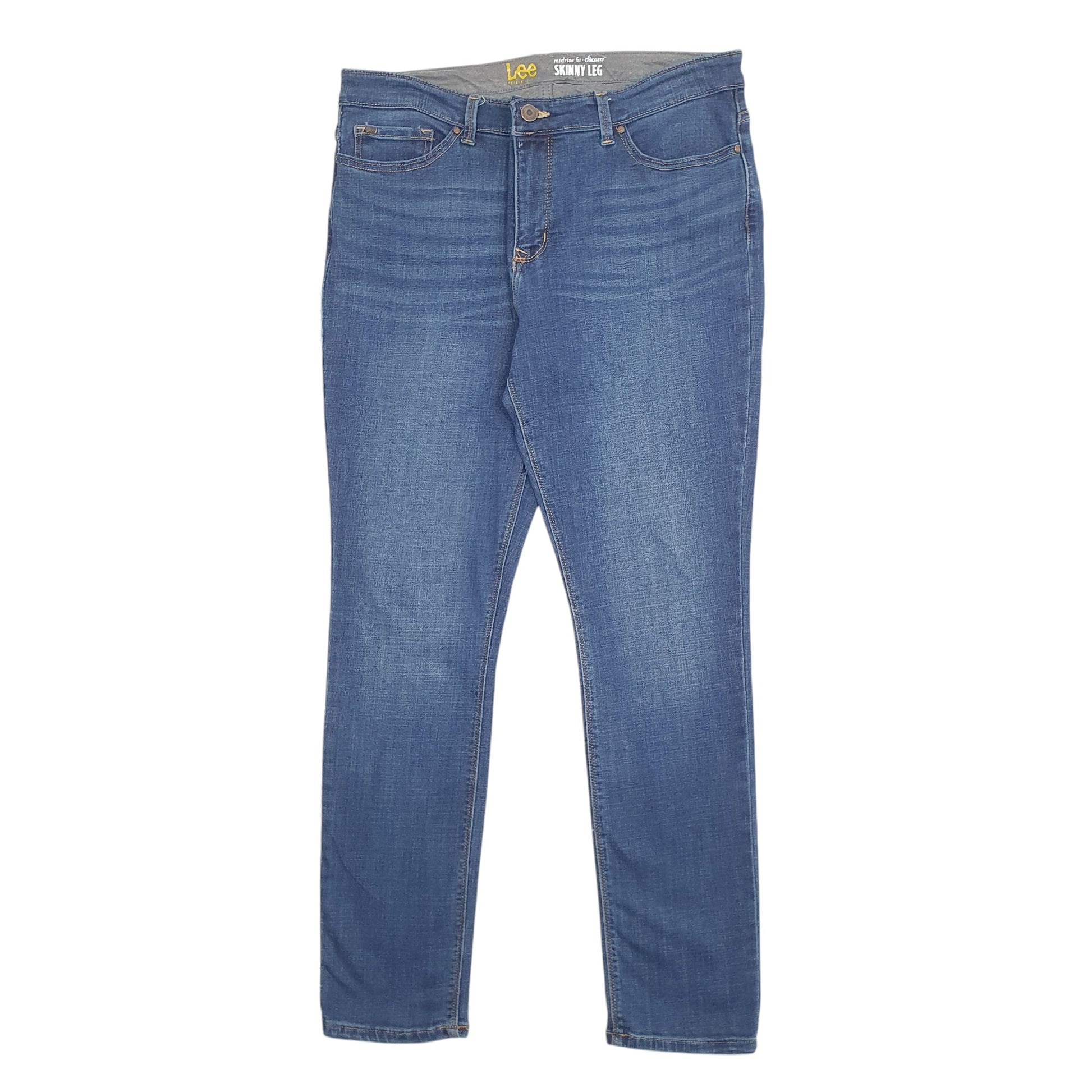 Womens Blue Lee Midrise Stretch Fit Casual JeansW36 L30