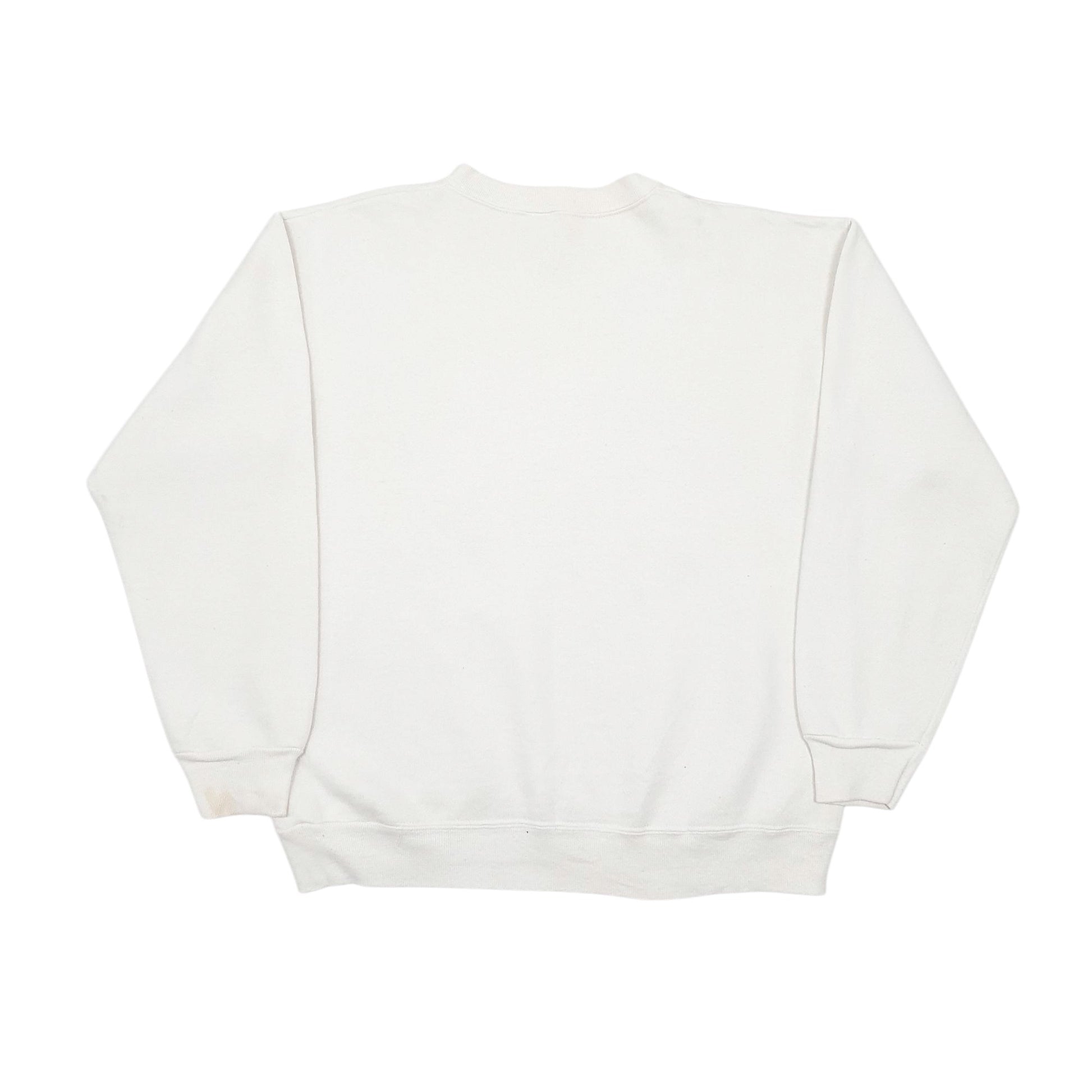 Mens White Discus Athletics Vintage 90s Michigan State University Crewneck Jumper