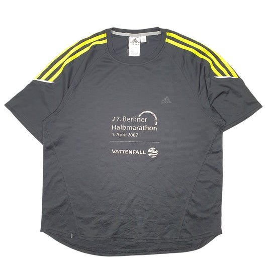 Mens Black Adidas Active Workout Gym Short Sleeve T Shirt