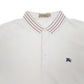Mens White Burberry  Short Sleeve Polo Shirt
