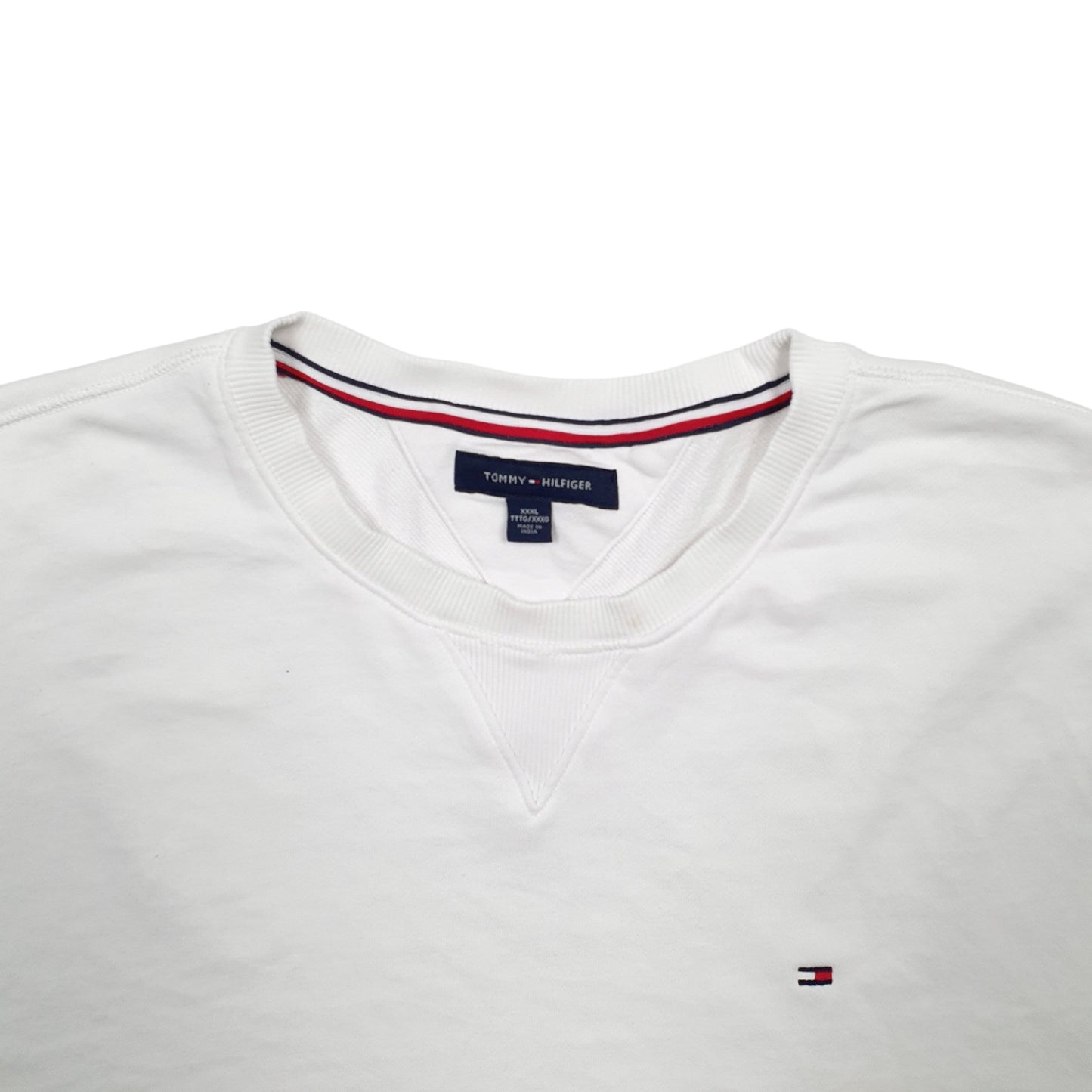 Mens White Tommy Hilfiger  Crewneck Jumper