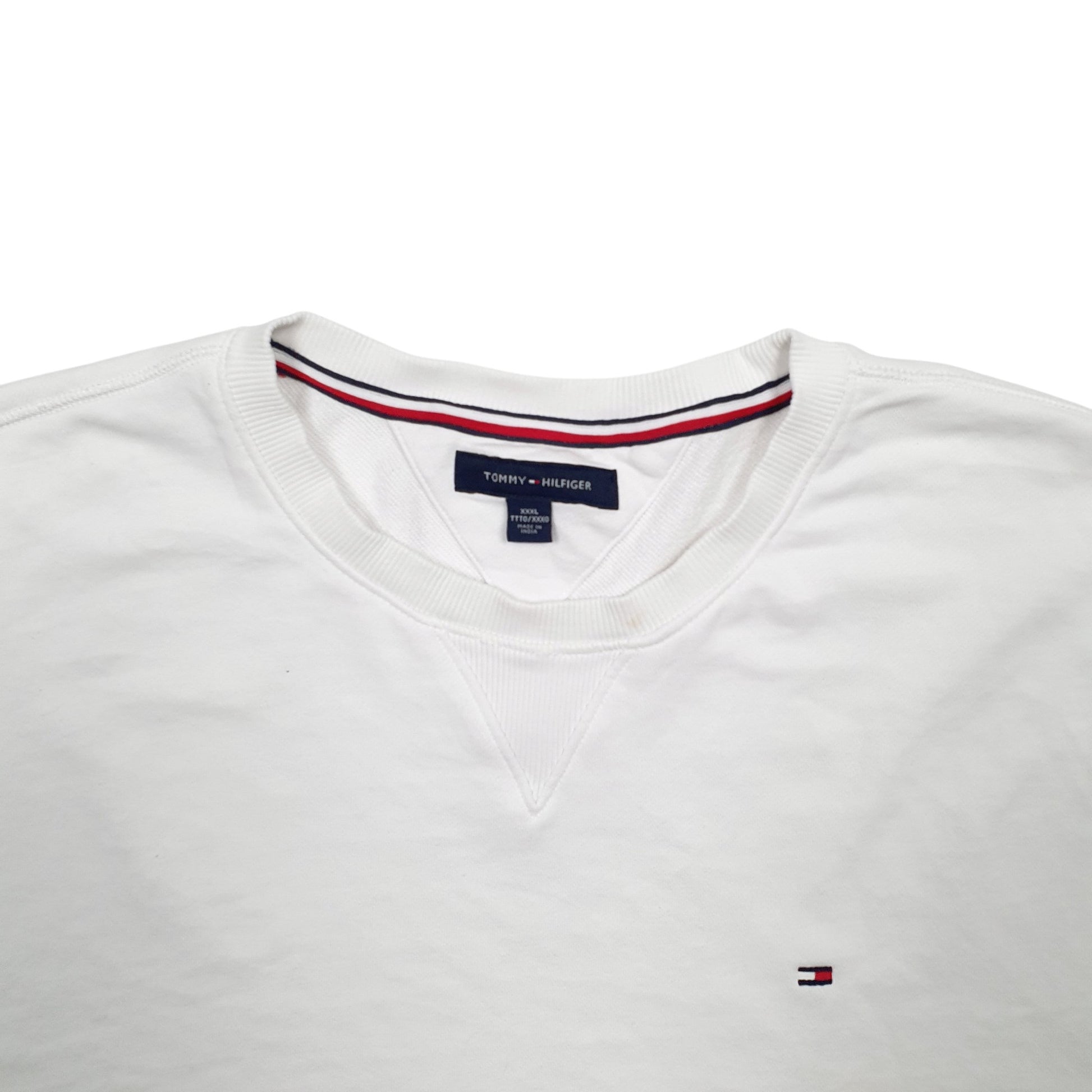 Mens White Tommy Hilfiger  Crewneck Jumper