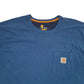 Mens Blue Carhartt Relaxed Fit Short Sleeve T Shirt