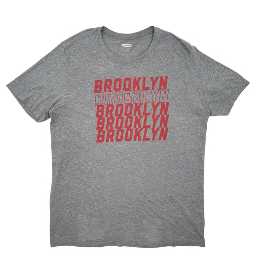 Mens Grey Old Navy Brooklyn Short Sleeve T Shirt